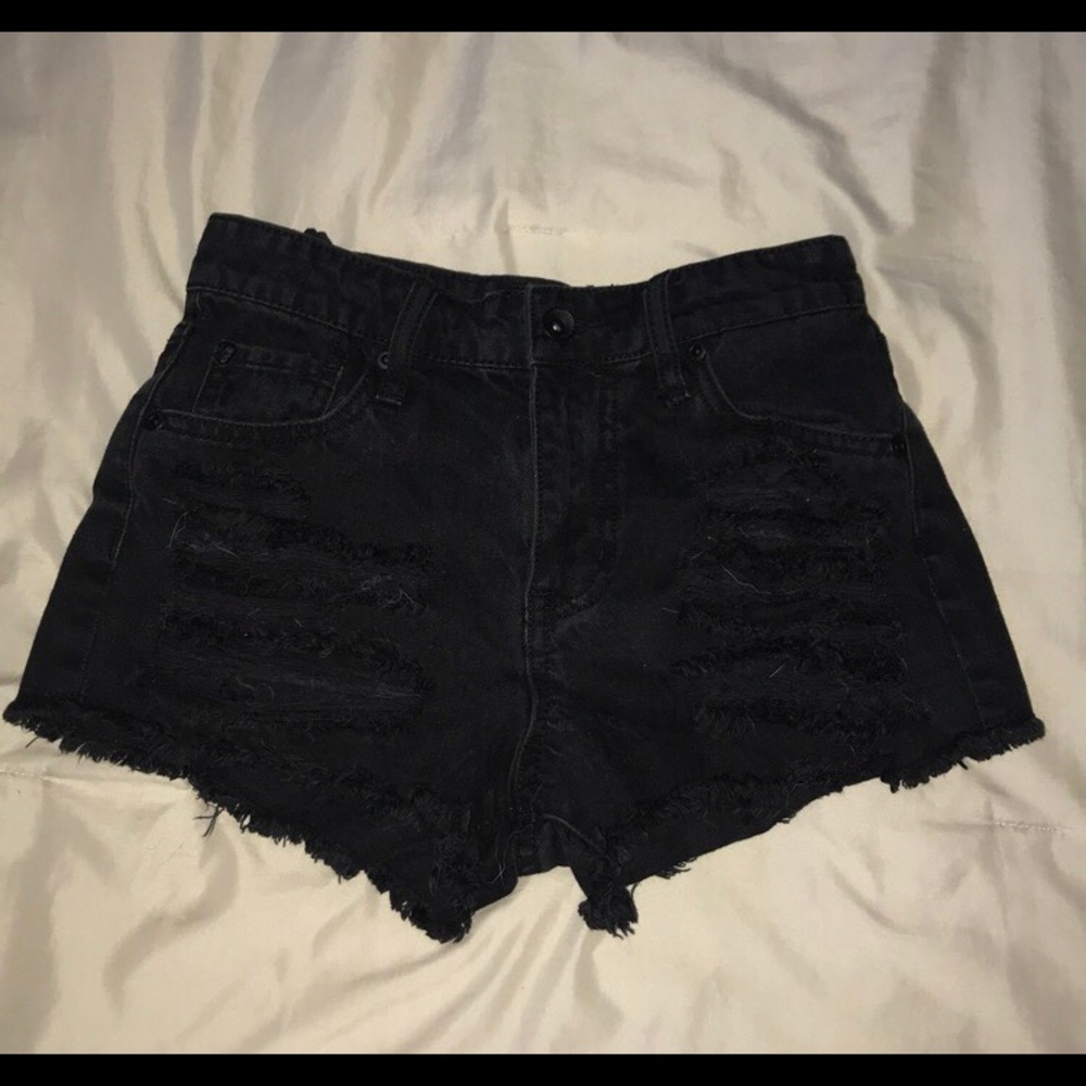Blackheart ripped jean shorts